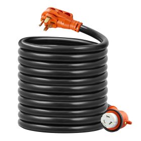 VEVOR 30 Feet RV Power Cord, 50 Amp, Heavy Duty STW 6/3 + 8/1 Generator Cord, NEMA 14-50P Male NEMA SS2-50R Female Plug